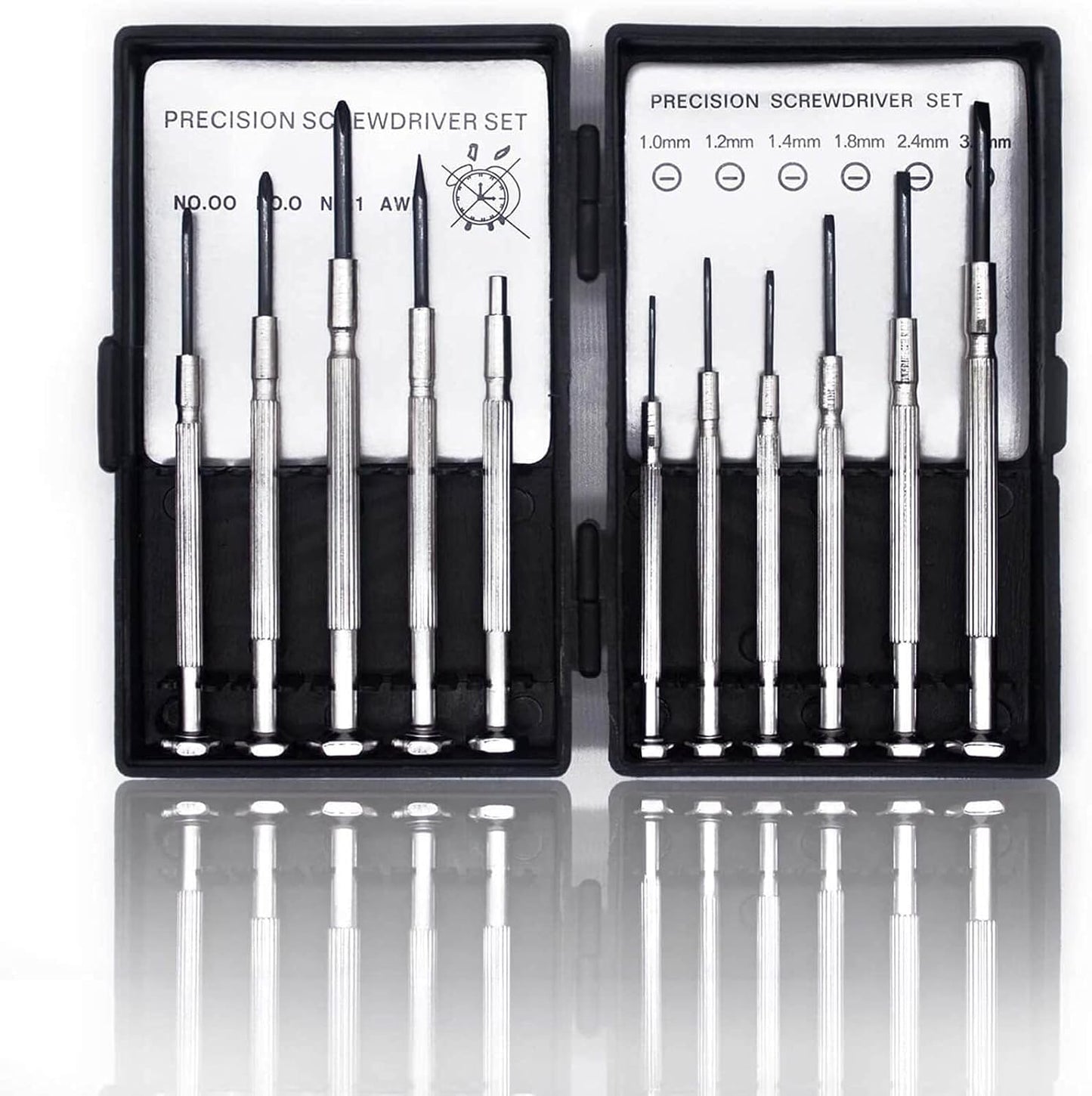 11PCS Mini Precision Screwdriver Set. Small Tools with 11 Size Flathead and Phillips Kit. Professional Magnetic Repair Tool for Jewelry. Ring Doorbell. Watch. iPhone. Toys. Computer. Eyeglass