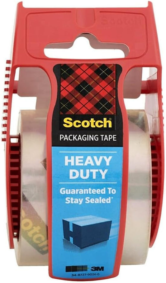 Scotch Heavy Duty Shipping Packaging Tape with Dispenser . Pack Of 2
