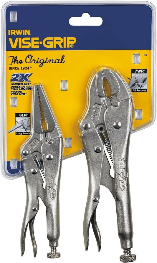 IRWIN VISE-GRIP Original Locking Pliers with Wire Cutter Set. 2 Piece. 36