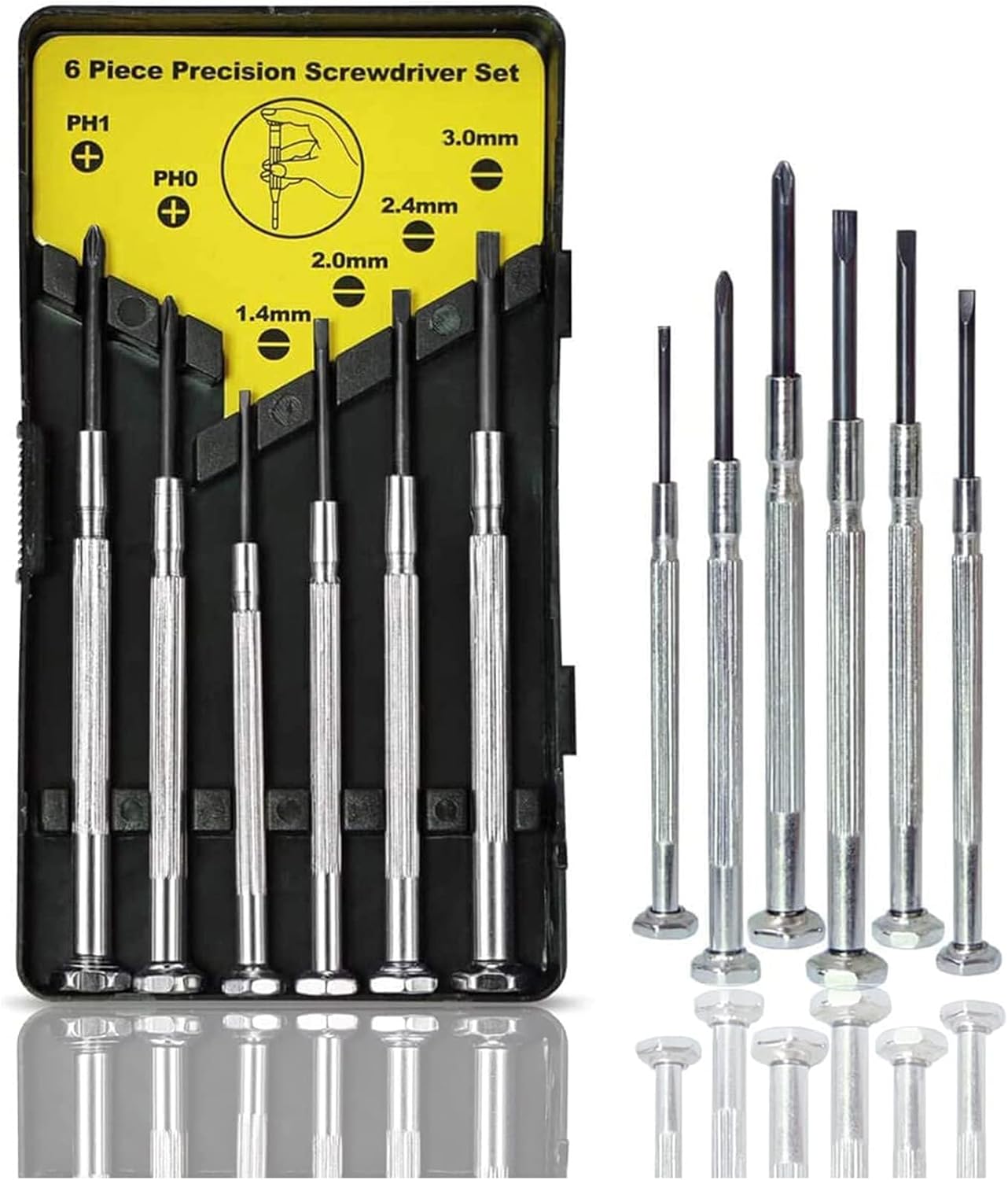 11PCS Mini Precision Screwdriver Set. Small Tools with 11 Size Flathead and Phillips Kit. Professional Magnetic Repair Tool for Jewelry. Ring Doorbell. Watch. iPhone. Toys. Computer. Eyeglass